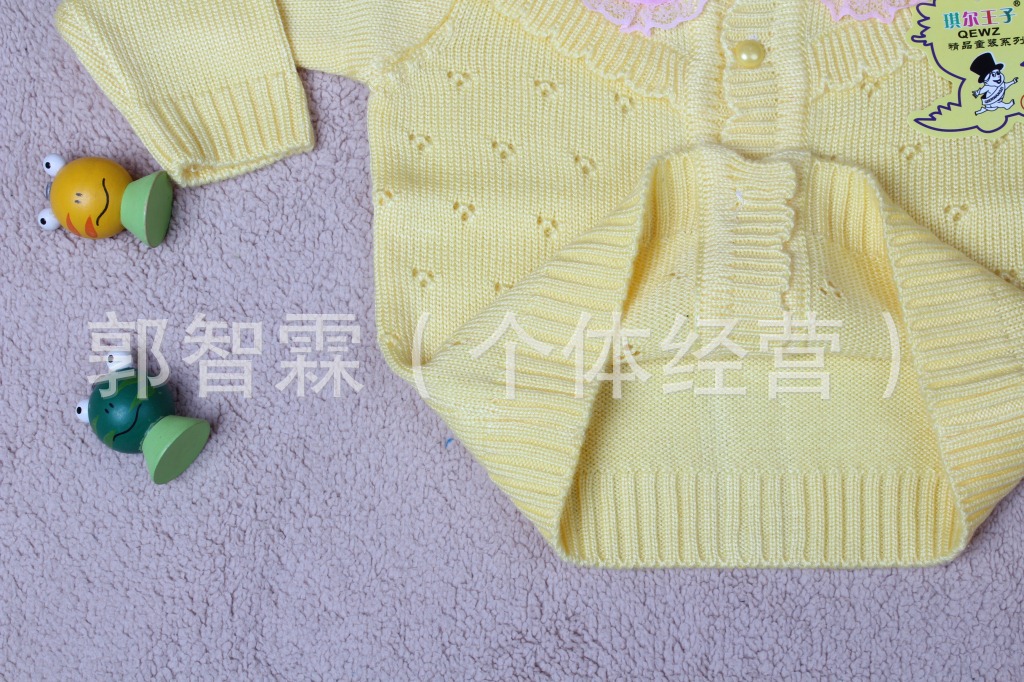 韩版新款女童装批发木耳边镂空<em>钩花</em>可爱樱桃兔