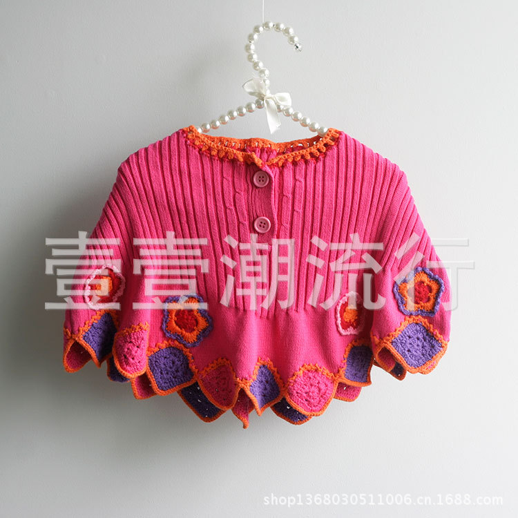 已清货外贸出口原单剪标儿童女宝宝纯棉线毛衣