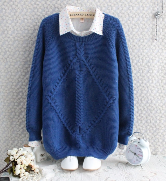 批发采购女式<em>毛衣</em>-秋冬新款大码甜美学院风菱