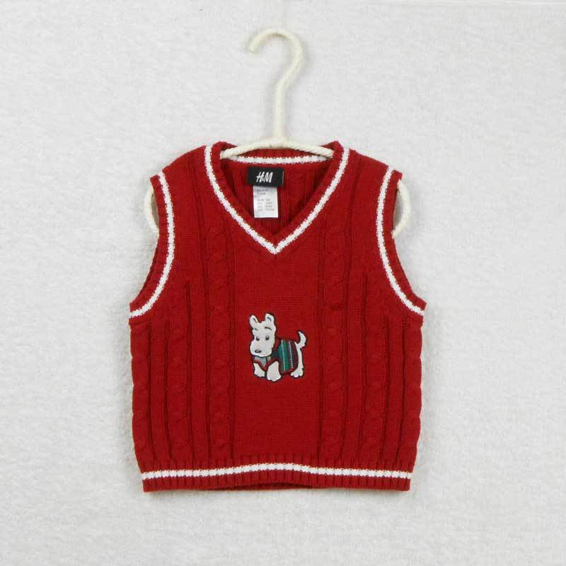 2013春款H*M<em>儿童</em>毛线<em>马甲背心</em>卡通动物针织
