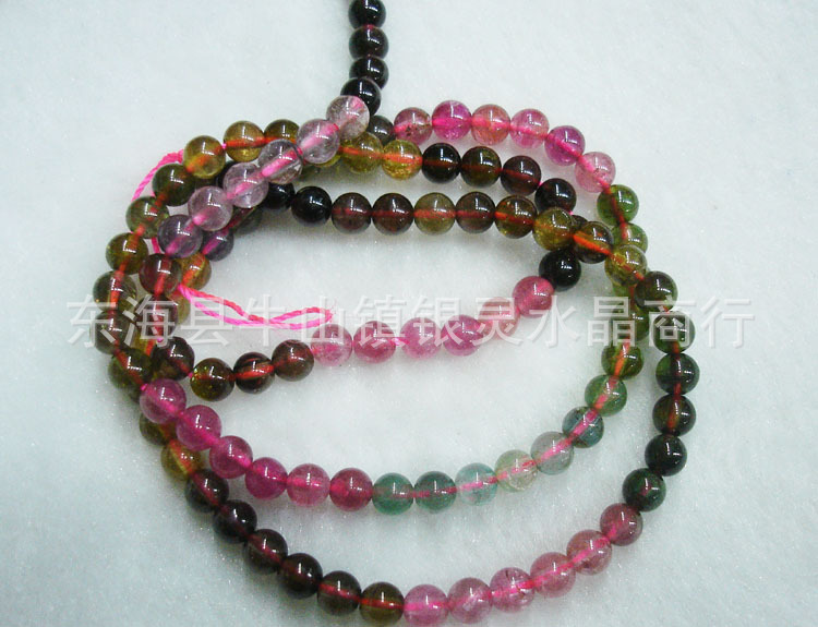 【供应东海水晶-批发AAA天然碧玺半成品-散珠