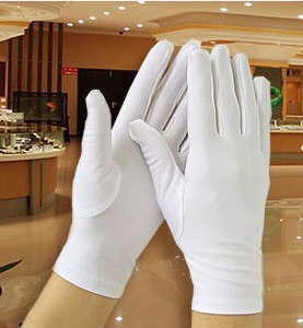批发采购手套-专业订制手表展手套 镜面擦拭防