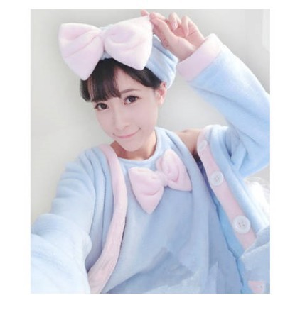 法兰绒<em>可爱萌睡衣</em>四件套 清新珊瑚绒家居服 图