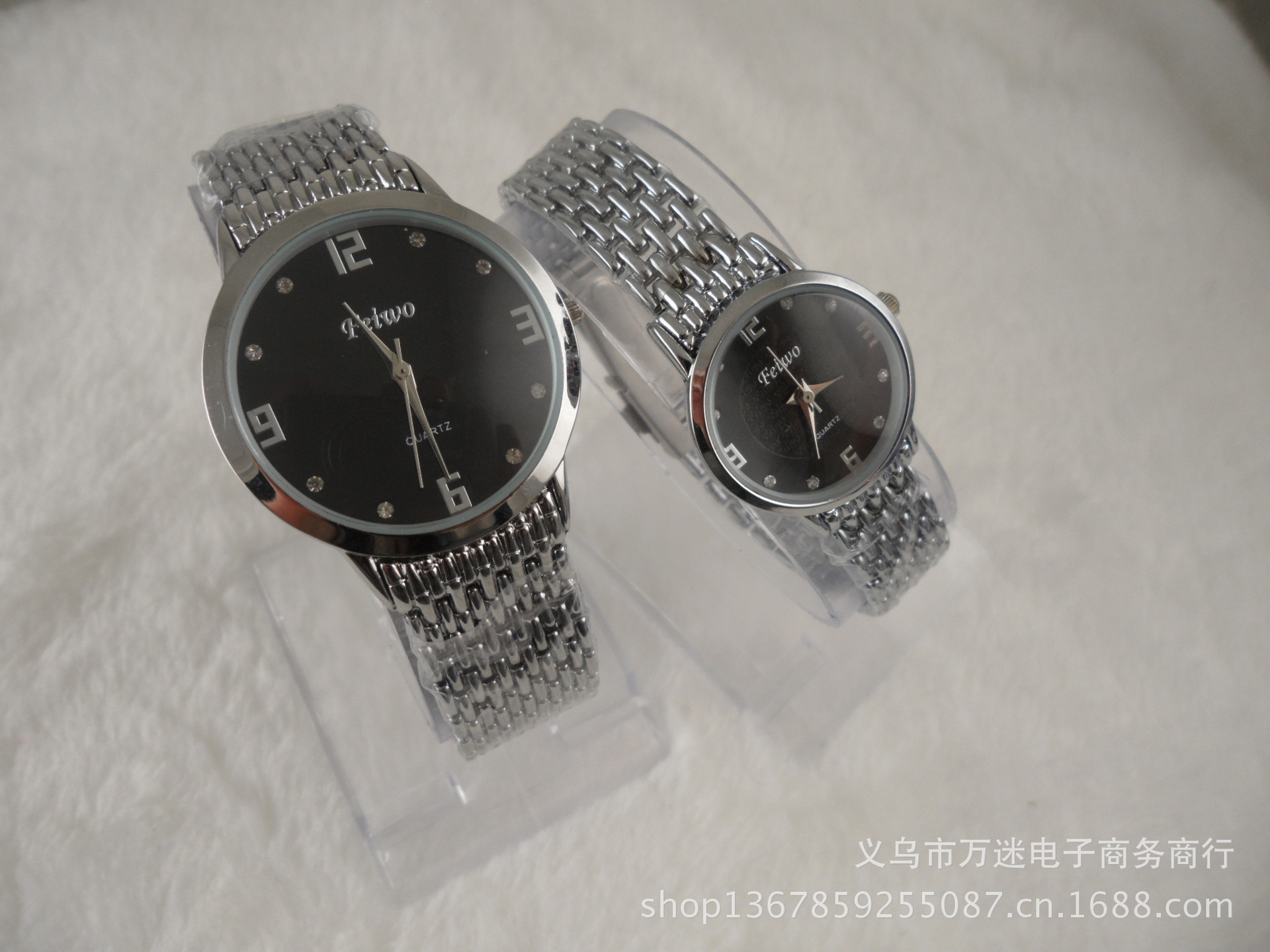 正品品牌飞沃豪华钢带优雅气质商务情侣手表情侣表图片_5