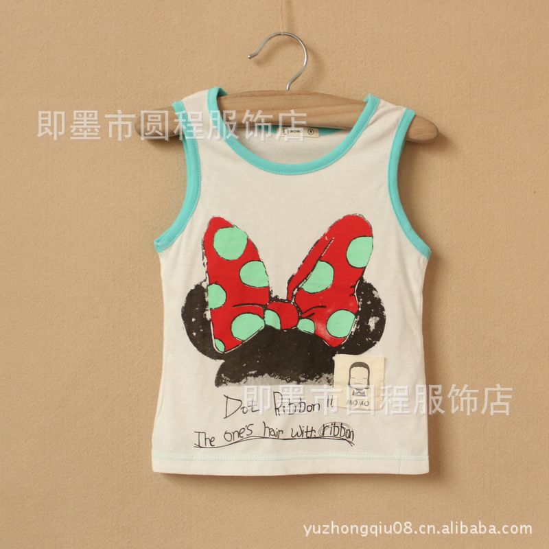 外贸童装批发 2013新款夏款<em>女儿童背心马甲</em>批