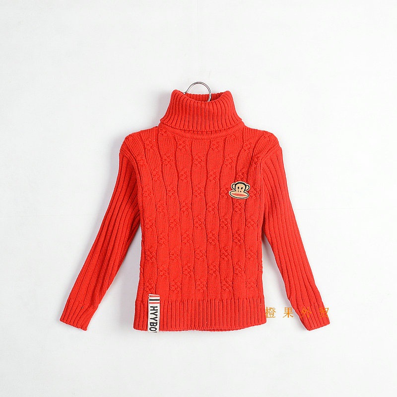 外贸童装<em>批发</em> <em>韩版</em>男童可爱大嘴*猴 <em>儿童</em>高领加