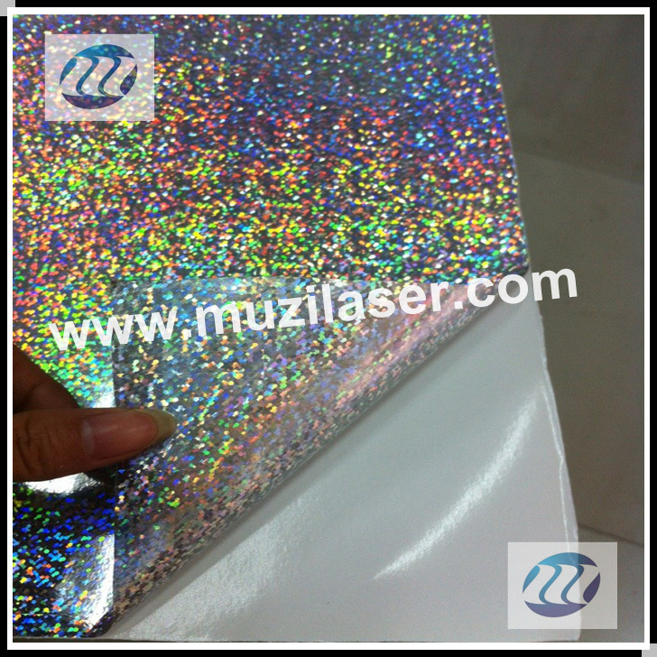 silver self adhesive hologram