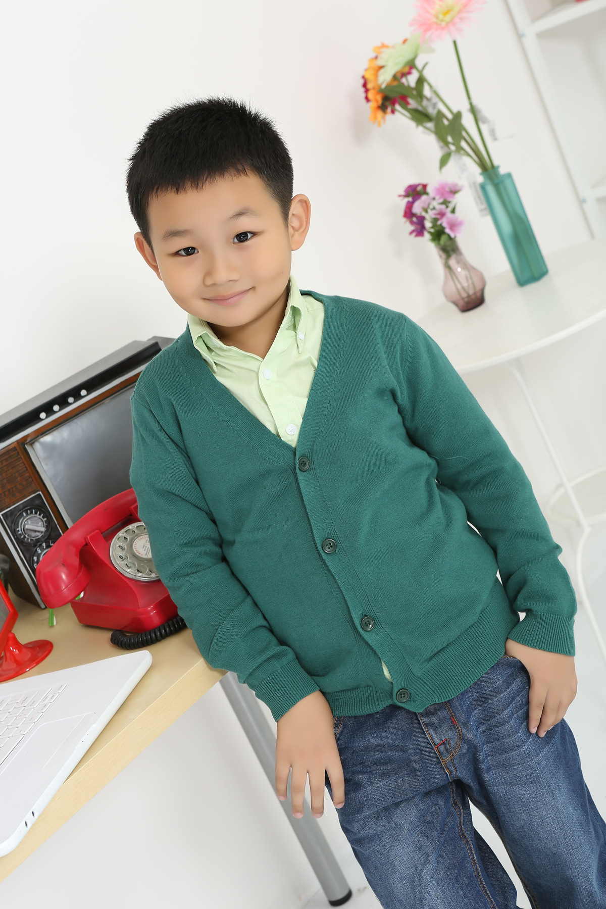 2014<em>春款</em>品质童<em>毛衣</em> 百搭外套 韩版开胸童装 童