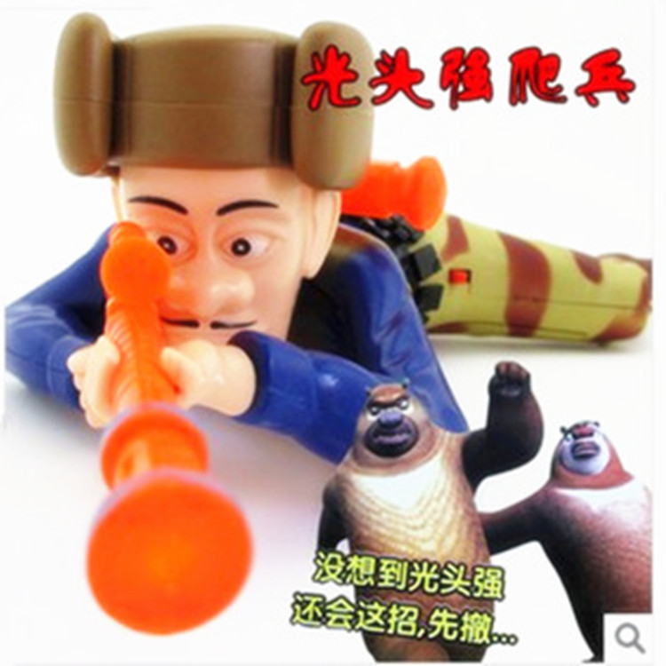 【灯光音乐光头强电动爬兵 电动光头强爬兵 熊