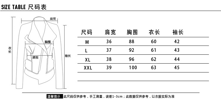 尺碼表