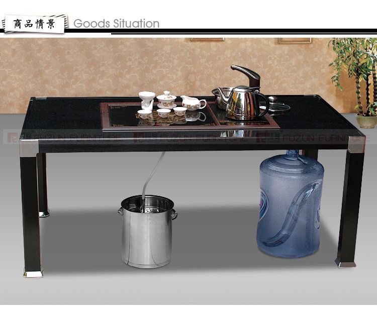 【福尊家具 独立玻璃功夫茶几 组合茶盘 两种摆