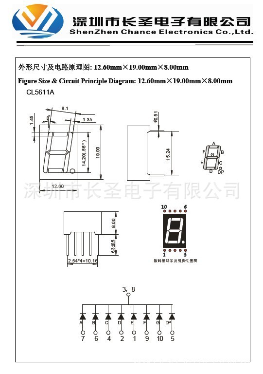 一位数码管5161as/bs