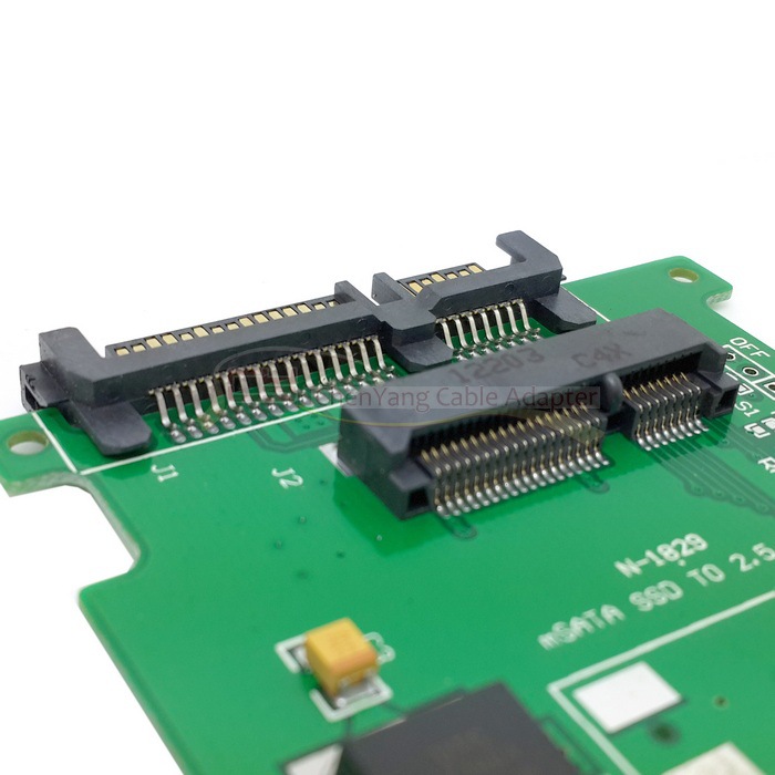 供应cy mini pci-e msata to sata 3.0 msata转2.5寸sata3转接卡