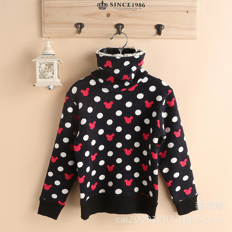 装~韩版女童兔绒加厚打底衫~中大童内<em>加绒高</em>