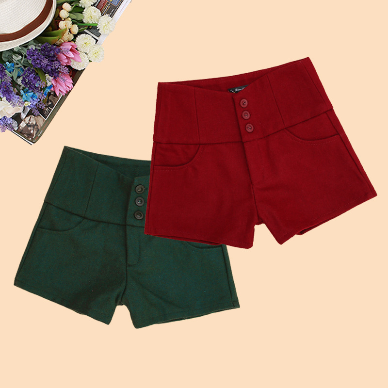 韩版2013<em>秋冬新款</em>女裤子腰带千鸟格靴裤毛呢