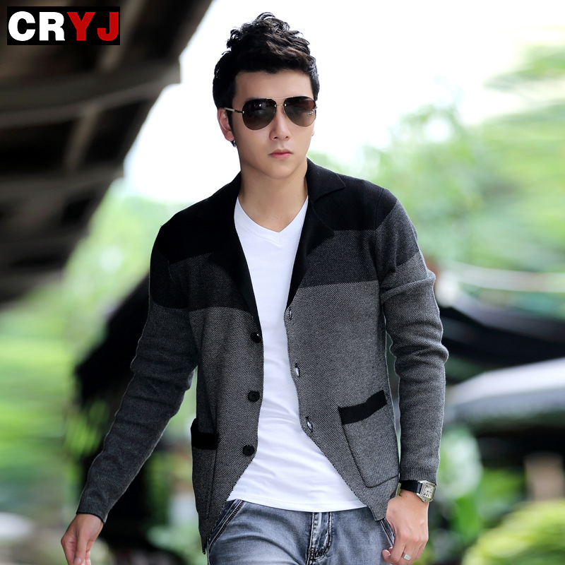 潮人依家男装2013秋冬新款<em>韩版男士</em>毛衣<em>开衫</em>