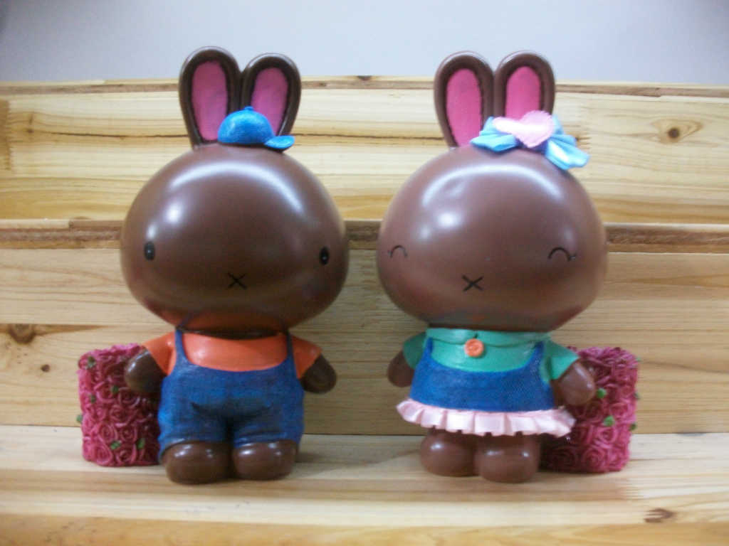 【高档树脂工艺礼品 D009咖啡兔】价格,厂家,