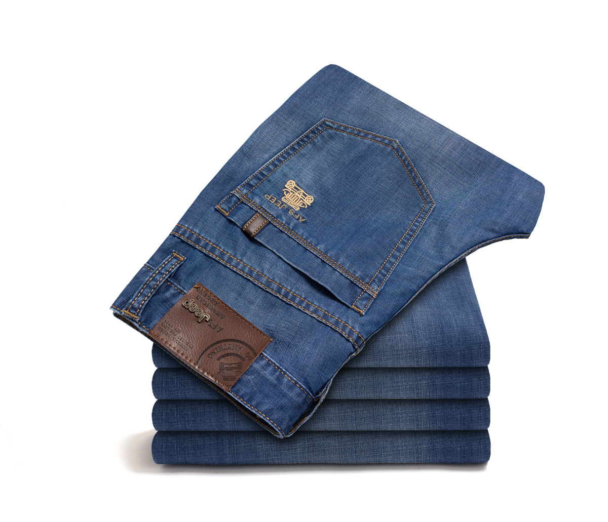 Afs jeep\/战地吉普正品男士牛仔裤商务休闲直筒