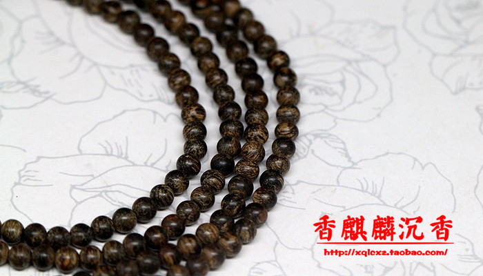 4A沉水级 加里曼丹老料 沉香佛珠216颗4mm