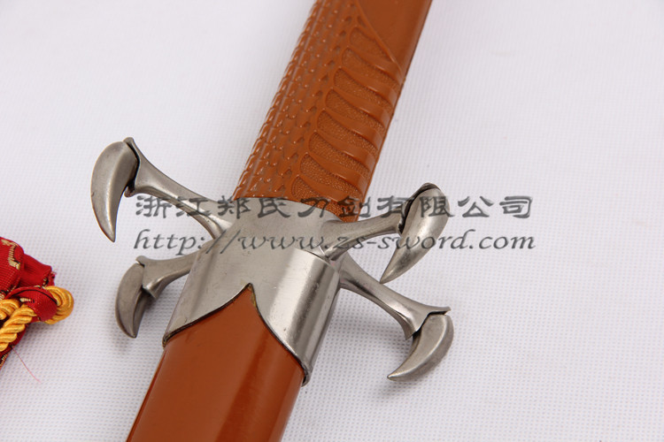 批发采购金属工艺品-龙泉宝剑 四爪龙刀 黄色亮