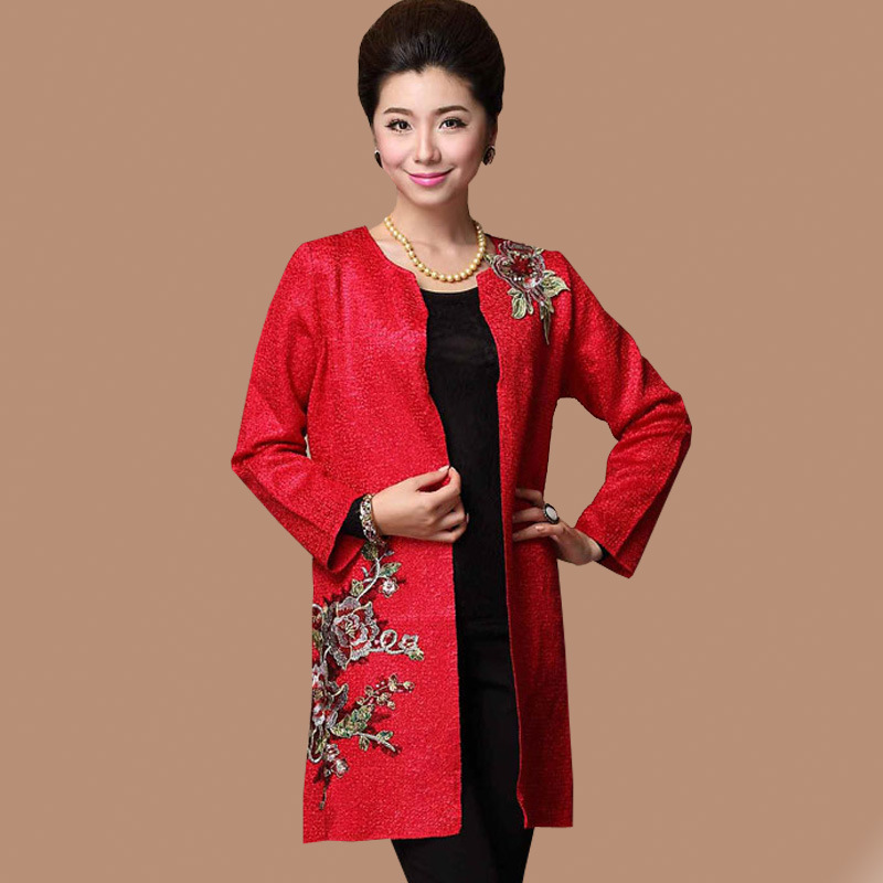 桑蚕丝褶皱<em>上衣开衫</em>外套<em>中年</em>妈妈参加婚礼喜庆