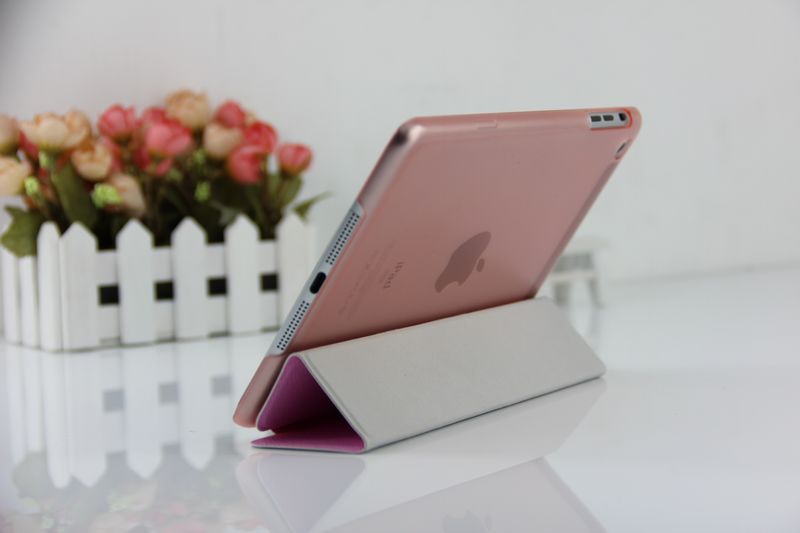 工厂批发 苹果ipad mini1\/2超薄三折十字纹保护