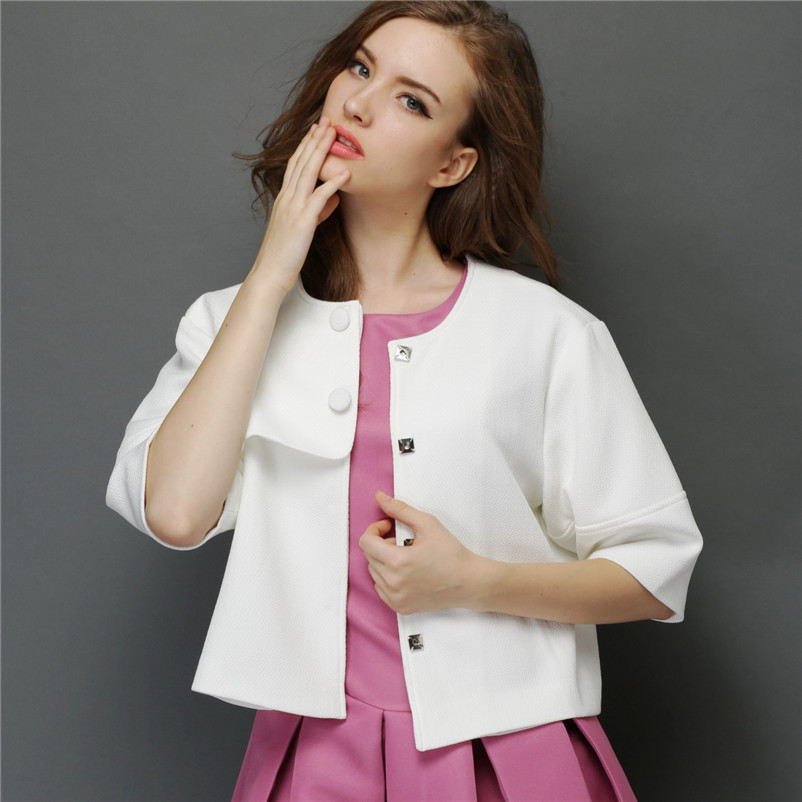 实拍现货 2014秋装<em>外套</em>新款<em>韩版</em>女装衣服白色