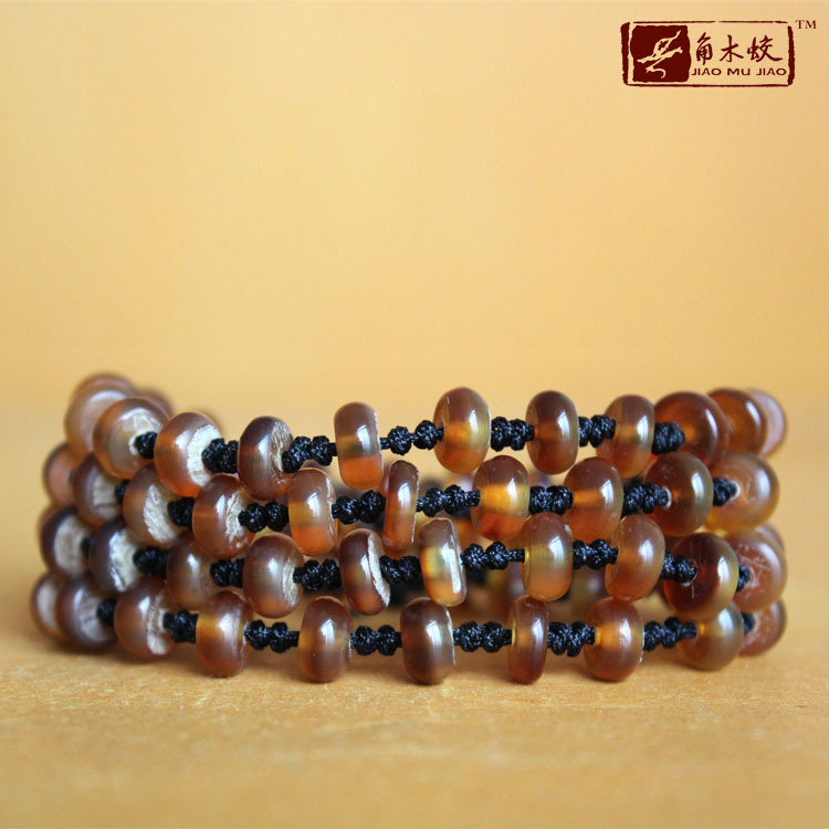 0.7-0.8cm81颗玳瑁片珠夹囫囵线结长串 图片_