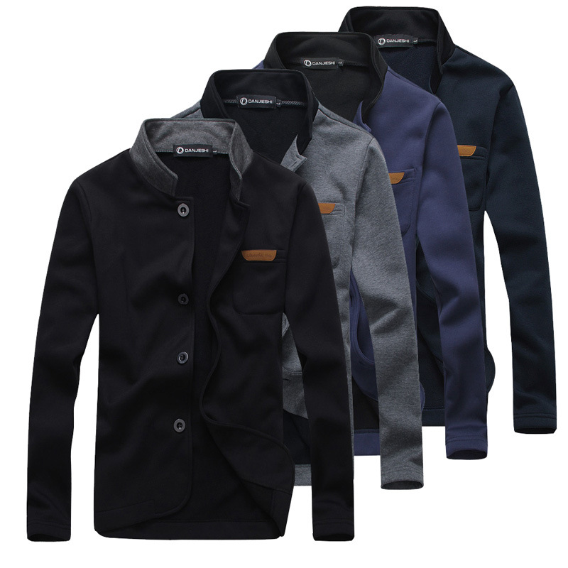 2014<em>春秋</em>男装简约立领<em>男士</em>卫衣<em>韩版</em>修身休闲