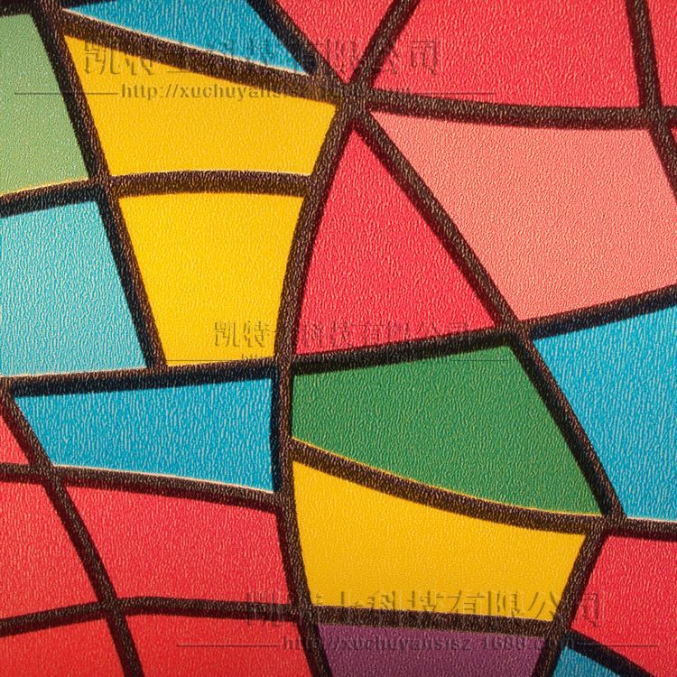 【彩色格子不透视膜 红黄蓝绿隔断膜】