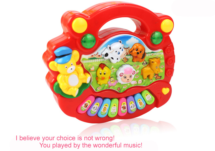 【动物农场音乐琴婴儿宝宝中文提问早教益智玩