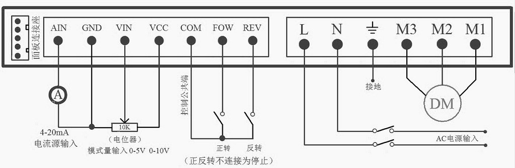 fk-208a变频调速器标准接线图