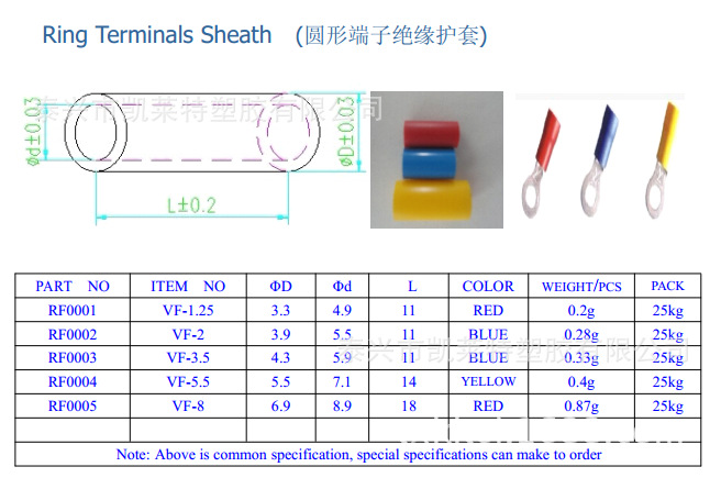 圓形端子護(hù)套