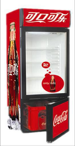 可口可乐立式冷藏柜广告贴、侧身贴pvc材质丝