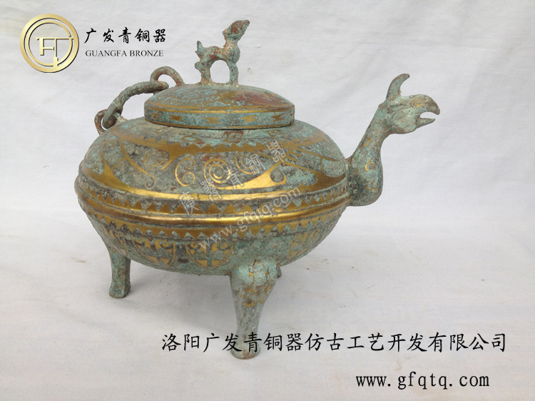 壶|酒器丨仿古工艺品|厂家直销   " 【品牌】:广发青铜器 【名称】:错