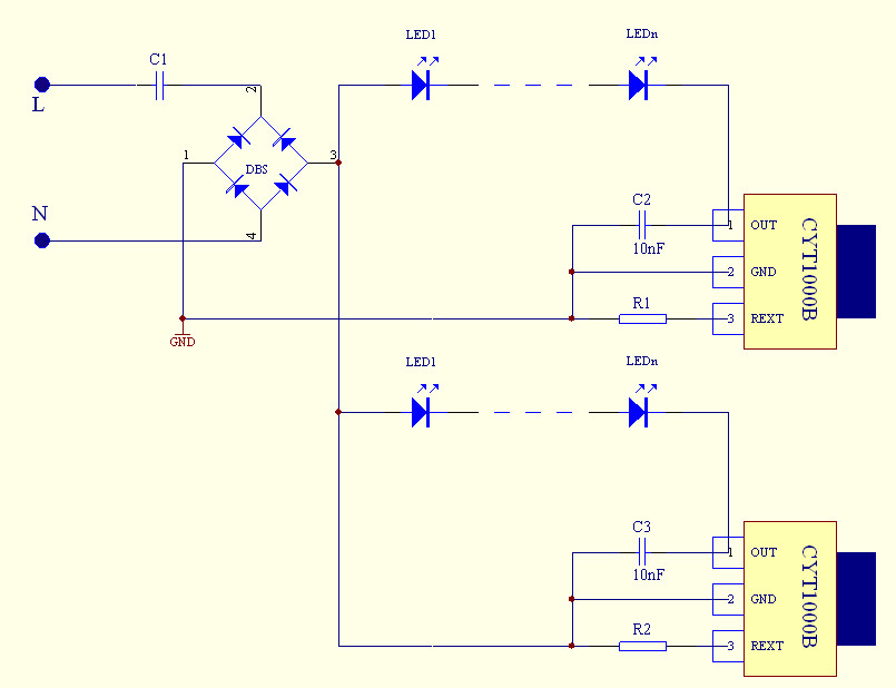 CYT1000B_IC 分别控制灯串