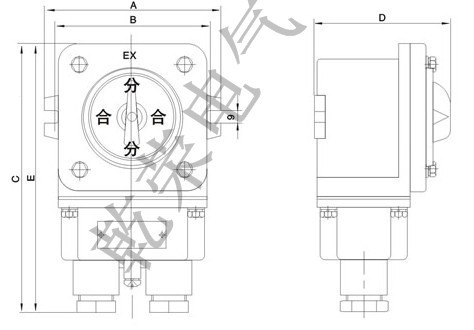 防爆转换开关安装图