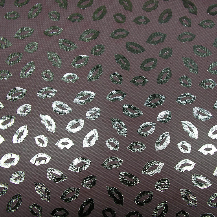 30眼西瓜紅底布大唇印燙銀2