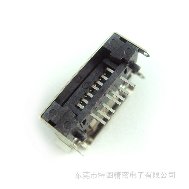 ESATA-7P双弹DIP90度SMT(后视图)