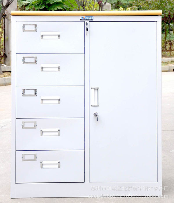 江苏厂家直销批发办公矮柜钢制文件柜子铁皮五斗一门