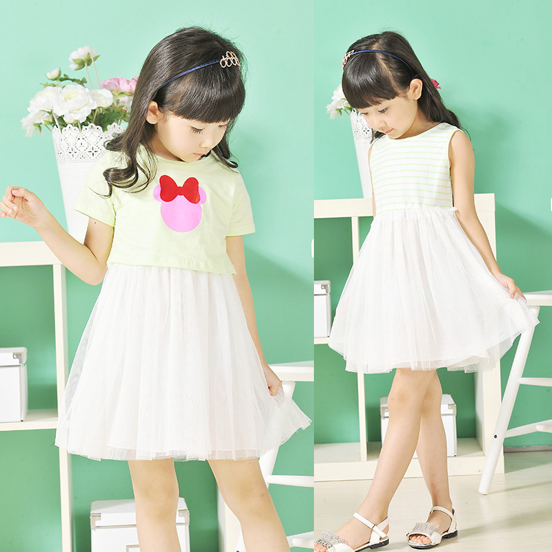 中大<em>女童夏</em>款新款韩版童裙公主裙纱裙连衣裙两