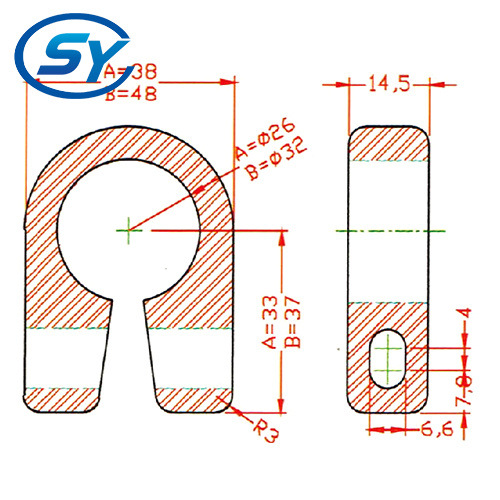 PP软管夹SY-582A.B图纸