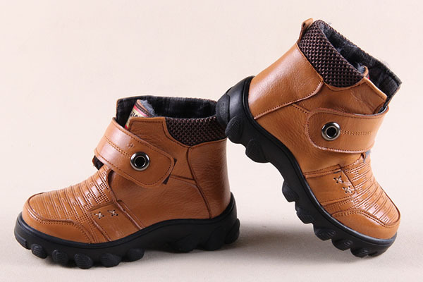 童靴真皮冬季新款加绒保暖童鞋时尚儿童雪地中童棉鞋批发代发3886