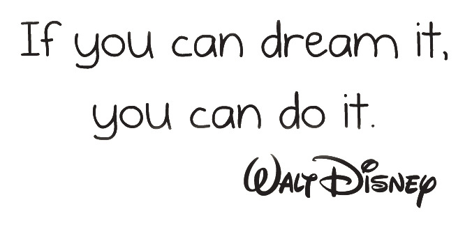 墙贴-英文励志Dream迪斯尼名言书房企业背景