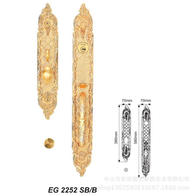 木门、金属门欧式豪华锌合金大门锁价格及生产