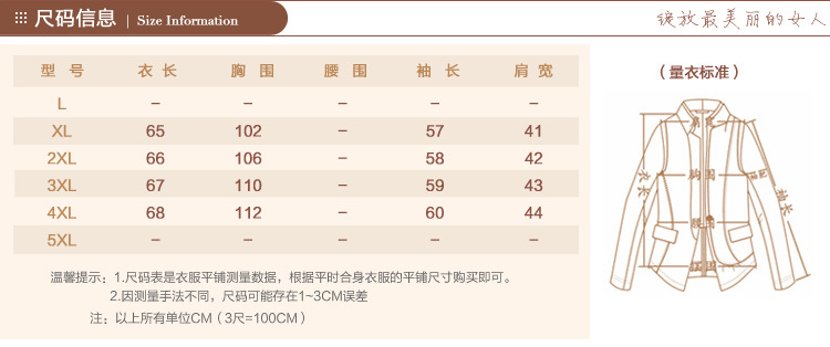 4.尺碼信息
