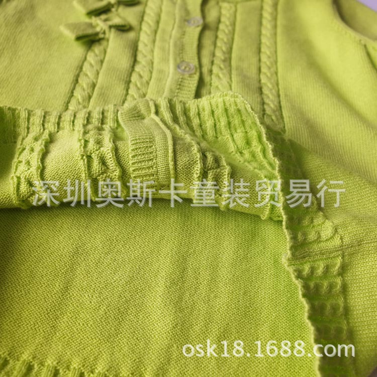 童<em>针织</em>衫-欧美G家 全棉<em>针织</em> <em>女童开衫外套</em> 高品