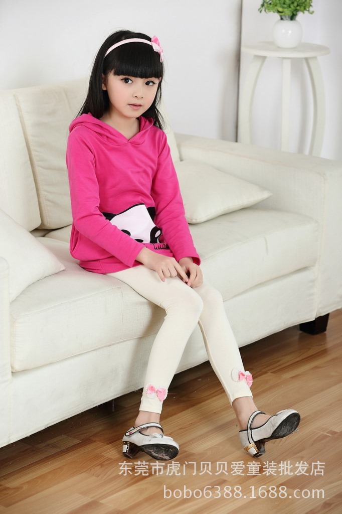 童卫衣-秋季新款 中大童熊猫长款卫衣 韩版儿童