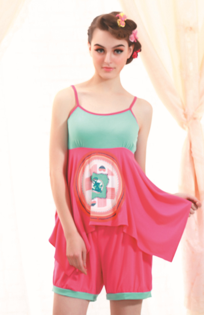 【厂家批发<em>巧柔儿</em> 夏季女吊带莫代尔<em>睡衣</em>套装