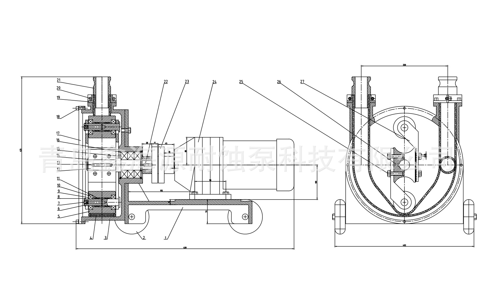 U型软管泵装配图